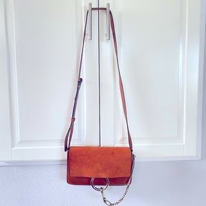 CHLOE Small Faye Leather Crossbody Bag ( Brown)